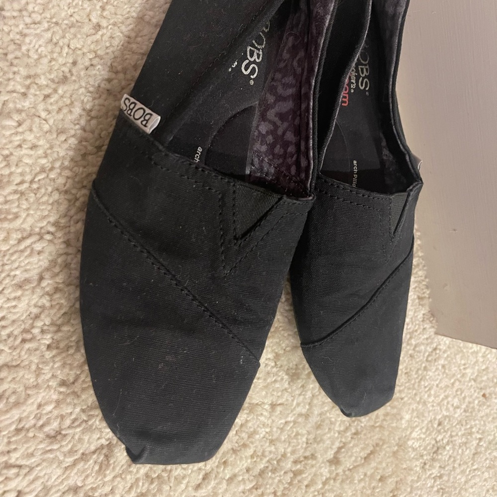 Black bobs loafers